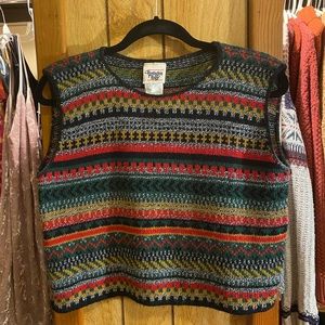 vintage knit sweater tank top. quality condition